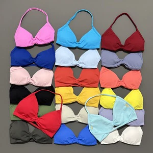 Women Padded Bandeau Sports Tube Top Bra Strapless Wireless Solid Seamless Yoga Workout Sports Bra