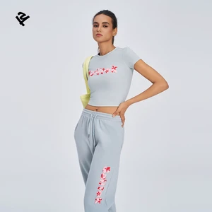 Custom Casual Puff Print Cotton Lounge Sets for Women