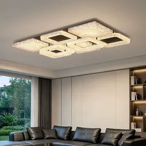 italian light luxury borderless bright full spectrum ceiling lamp full house lighting set for living room