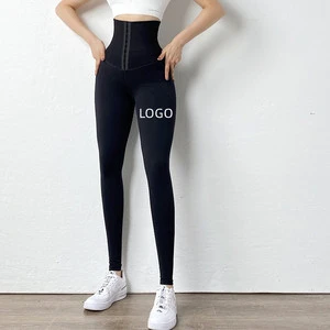 Yoga Pants Hot Selling Double Breasted Yoga Leggings Women's Comfortable High Waist Stretch Abdominal Fitness Pants