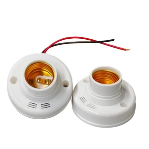 Hungso E27 Led Light Bulb Holder Round Fitting Socket Switch E27 Base Hanging Lamp Socket for Home