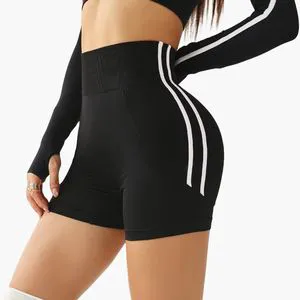Custom Wholesale Plus Size Women High Waist Biker Shorts Tummy Control Stretch Fitness Yoga Sportswear Leggings Shorts