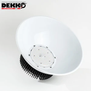DEKKO 200W UFO High Bay Light for 6000K Daylight Aluminum Industrial Lighting for Workshop Warehouse Garage Shop Factory IP65