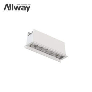 For Modern Wholesale Factory Price Indoor Hotel Household Frame Aluminum Led Linear Grille Light Customizable Color Light