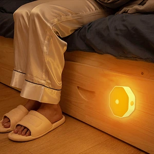 Wholesale Modern Wireless Magnetic Wall Cabinet LED Motion Sensor Night Light Rechargeable Bedroom Wardrobe Stair Sensor Lamp