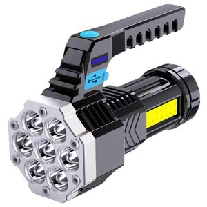 Multifunctional ABS COB Rechargeable LED Flashlight Long Range Spotlight Camping Torch Tactical Flashlights Spotlights