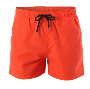 Men's Beach Shorts Quick Dry Swim Trunks Slimming Plus Size Waist Wholesale Beachwear Solid Pattern Pants 1 Piece 100% Polyester