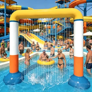 Outdoor Swimming Pool Water Curtain Gate Fountain, Interactive Rainfall Arch For Water Park, Splash Pad, And Kids Aqua Play Area