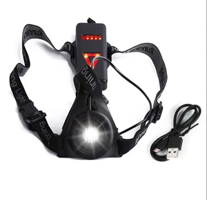 High Quality Running Accessories Waterproof Night Safety Red Warning Chest Running Lights for Runners Sport LED