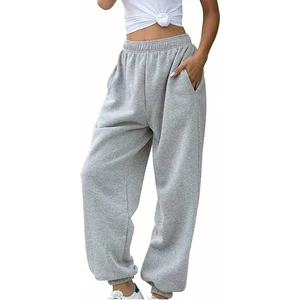 High Quality Winter Loose Casual Yoga Sport Pants Mid Waist Fleece Breathable Comfortable Drawstring Sweatpants for Men