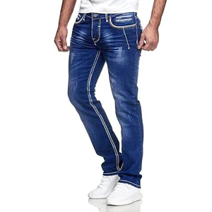 Fashion Men's Comfortable Blue Jeans High Quality Casual Pencil Denim Trousers for Men