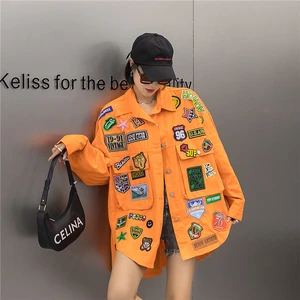 Hot Selling Ladies Jean Jacket High Quality Fashion Denim Coat Loose Womens Denim Jacket