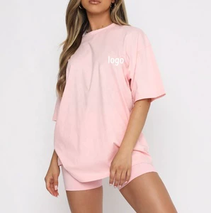 Women's Plus Size Two-Piece Clothing Set Washed Shorts