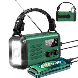 Hot Sale Hand Crank Self Powered Solar Emergency Survival Radios With 3 LED Flashlight 20000mah Power Bank Smart Phone Charger