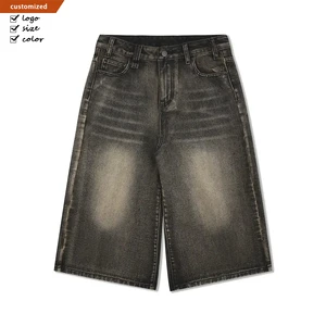 Summer Men's Denim Shorts With Unique Chrome Heart Design High Street Style Pants High Quality Men Short Jeans