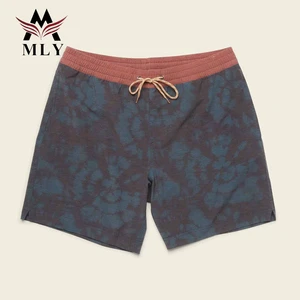Factory Custom Quick Dry Casual Beach Pant Mens Swimwear With Drawstring Swim Shorts