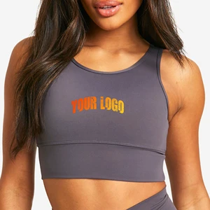 Women Sports Bra Adjustable Straps Breathable Quick Dry High Support Push Up Gym Training Fitness Activewear OEM Factory Set
