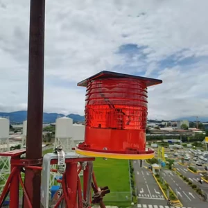 Transmission Towers , Telecom and Radio Antennas Construction Cranes Solar Powered Type a Low Intensity Aviation Obstacle Light