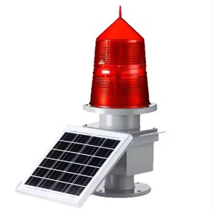 CHYAWE YW-GZ155 LED Solar Elevated Helipad Aviation Obstacle Light Non-Reflective PC Lampshade Aluminum Alloy Base Steady