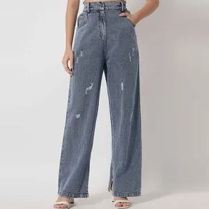 Ladies Fashion Jeans Pants Denim Trousers for Casual Wear and Urban Style