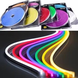 Neon Silicone Light Colorful 6*12mm DC12V 24V Lamp Tubing Rope Strip Flex Led Neon Light For Bedroom Indoor Outdoor Decoration