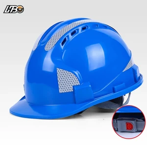 HBC Industrial Construction ABS Material Reflective Strip JSP Style Safety Hard Hats Lightweight Abs Safety Helmet