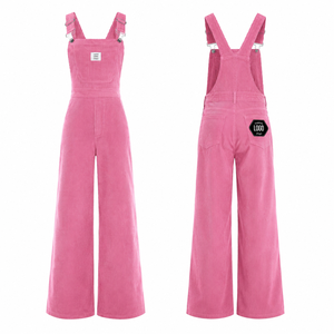 High Waist Loose Fit Corduroy Jumpsuits Full Length Sleeveless Jumpsuit Casual Daily Wear Denim Rompers Overalls Jumpsuits