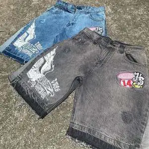 Custom Summer High Quality Jeans Denim Shorts Men Acid Wash Raw Hem Jorts With Pocket for Men Jean Shorts Manufactures