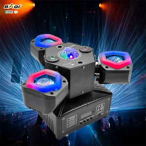 New Arrival 80W 3-Head RGBW Laser LED Moving Head Light Strip DMX512 Control Ra90 IP33 Rated Party Stage Wedding DJ Lighting