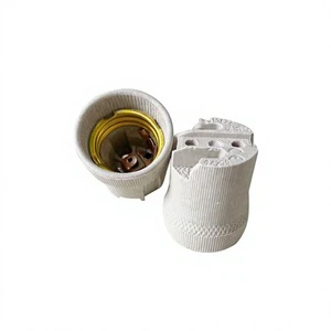 E27 Screw Lampholder Bracket LED Bulb Socket High-Temperature-Resistant Heating Lamp Accessory Thickened Ceramic Lampholder