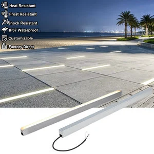 LED Underground Lamp Corded 12W 1000mm Linear Landscape Crosswalk Lighting IP67 3000K DC 24V Aluminum Brick Lights 1200 Lumens