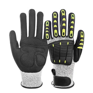 WANZHUO Hot Sale Impact Resistant Anti-Collision Labor Protection Gloves TPR Material Shockproof Safety Gloves