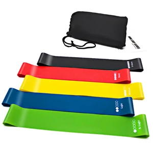 Haiyang Libenli Wholesale Home Gym Fitness Body Stretching Band Exercise Yoga Loops Mini Resistance Bands Set With Carry Bag