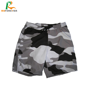 High Quality Men's Beach Swim Trunks Custom Logo Sublimation Print Elastic Waist Shorts with Back Pocket for Wholesale