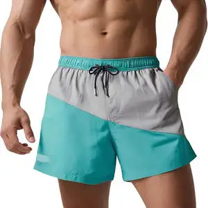 Mens swimming beachwear shorts quick dry breathable lightweight surf trunks comfortable elastic waist summer beach sport wear