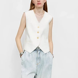 Customized Breathable Textured Ramie Oversize Casual Women's Vest Sleeveless Tank Tops Ladies Camisole
