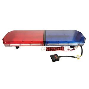 Super Bright Red & Blue LED Flashing Light Bar Weatherproof Rotating Warning Light for Ambulance and Emergency Service Vehicles