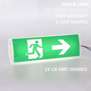 IP65 Waterproof 85-265V Bulkhead Emergency Lights Rechargeable Wall Mounted Exit Sign Emergency Light