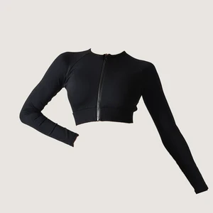 Plus Size Summer Strapless Fitness Crop Top Zipper for Gym Workouts Casual Yoga Breathable Eco Friendly SEDEX Certified