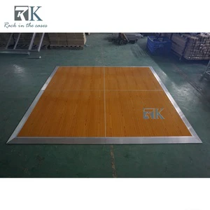 Dance Floor with Silver Aluminum Pipe and Yellow Wooden Edges