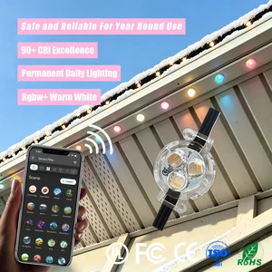 Wholesale 12V 24V 36V House Exterior Gemstone Rgbw 3 Led Point Lights IP68 Permanent Outdoor Christmas Decorative Lighting