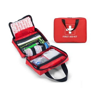220 Piece Waterproof Personalized First Aid Survival Emergency Kit Empty Bag With Medical Supplies For Camping Car Travel Logo