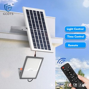 100W 200W 300W 400W Outdoor Solar Powered LED Flood Light With LiFePO4 Battery 1820lm IP65 ABS Garden Camping Emergency