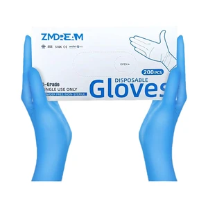 Disposable Nitrile Medic Examinations Safety 100pcs Nitrile Gloves Powder Free Guantes De Nitrile Gloves