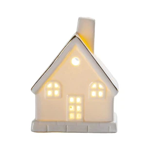 Creative Ceramic LED Light House for Christmas Halloween Custom Size Indoor Home Decoration in Number Shape Lighting up Paper