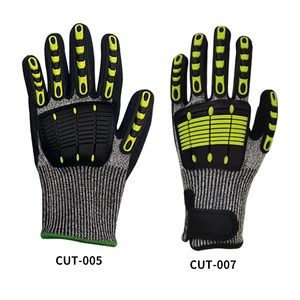 Nitrile Full Finger Waterproof Anti-slip Touchscreen Compatible Hook Loop Closure Wear Resistant Safety Gloves Men Sports
