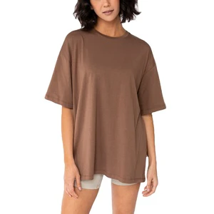 100% Cotton Oversized Cheap Long T Shirt Women Plus Size Workout Tops Blank Tshits Women's 2026