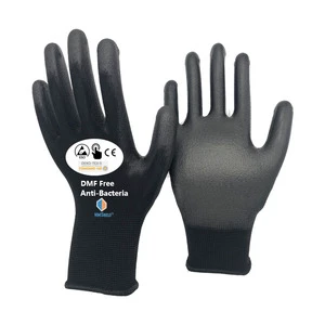 NMSHIELD Custom PU Coated Gloves Work Protection Assembly Warehouse Gloves Guantes De Trabajo