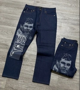 2026 New Fashion Breathable Hole Denim Jeans for Men Mid Waist Plus Size