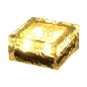 Custom Logo IP65 Waterproof Solar Ice Brick Lights 3500K Warm White LED for Road & Garden Outdoor Paver Glass Rocks